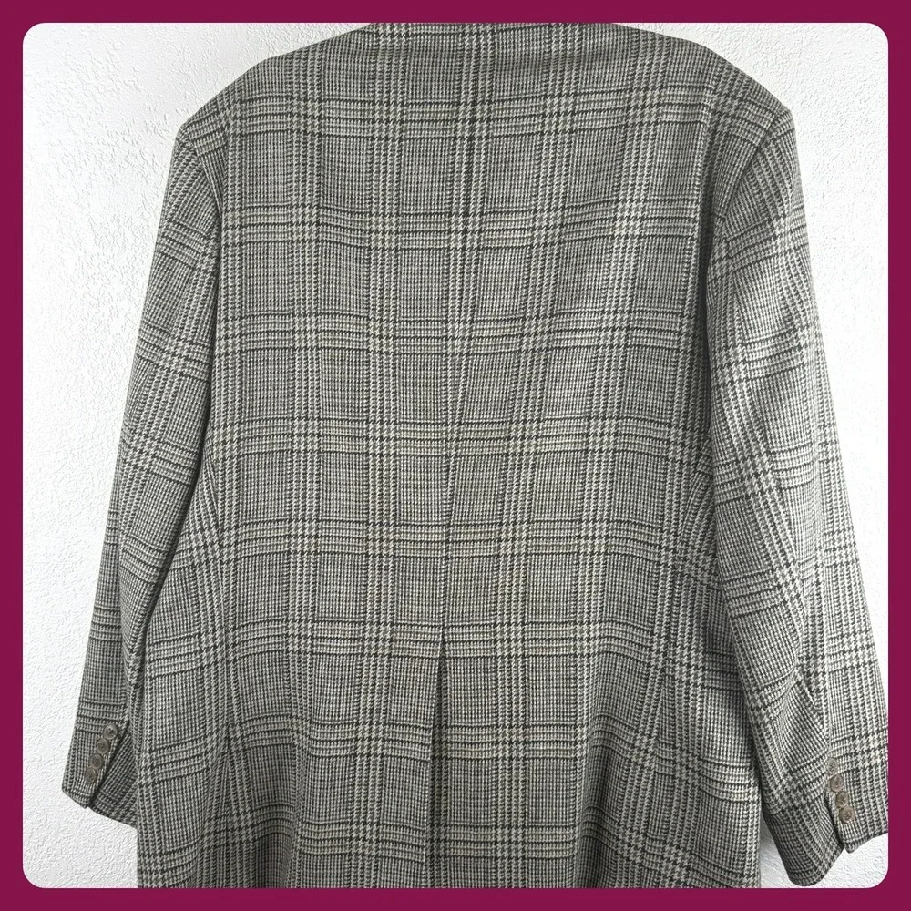 Vintage Eclectic Grandpa Corbin Harolds Glen Plaid Sport Coat Blazer Made in USA - Picture 10 of 11